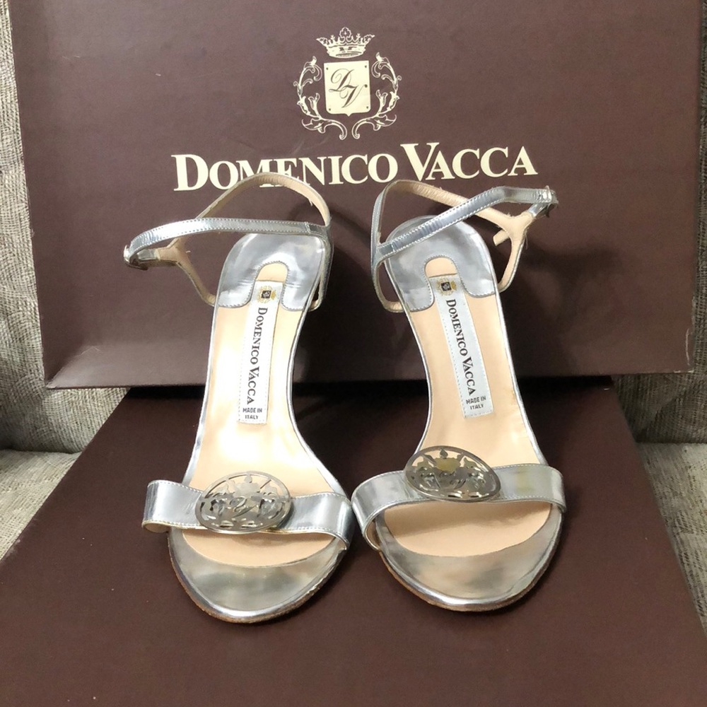 🌺NWT HIGH HEELS DOMENICO VACCA SANDALS SIZE 39.5